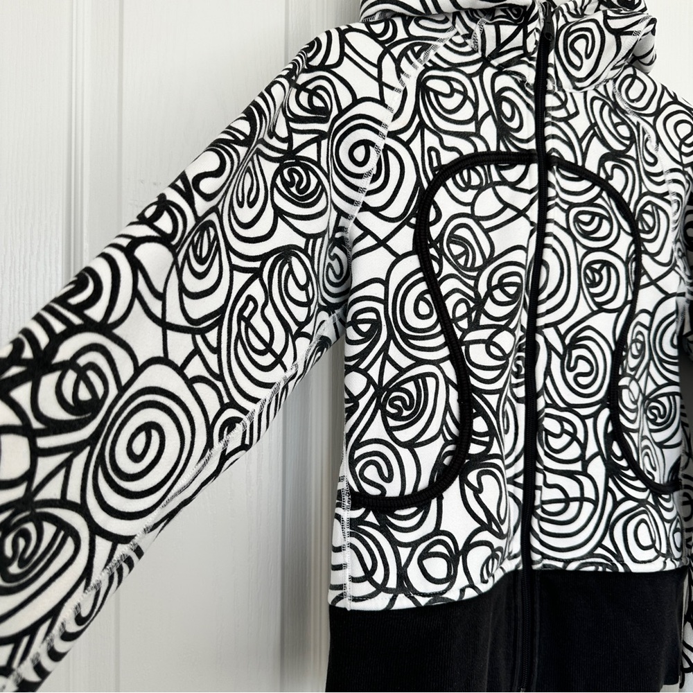RARE Lululemon Scuba Hoodie Full-zip Swirl Print Inkwell - Picture 4 of 11
